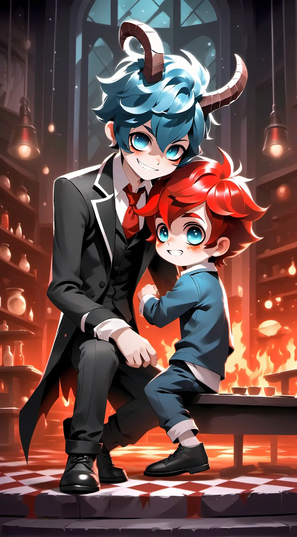 ai character: vox,velvet,al,val  background