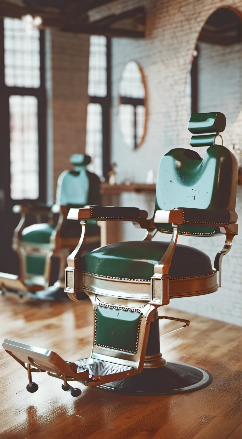 ai character: girl school barber background