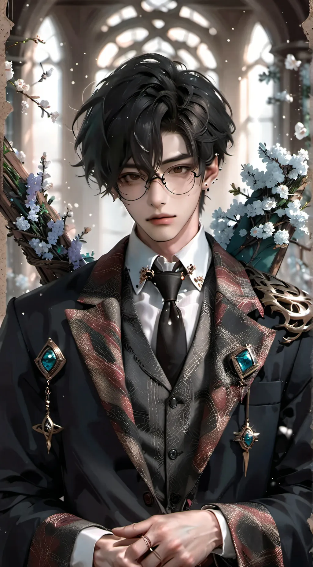 ai character: toxic school magic background