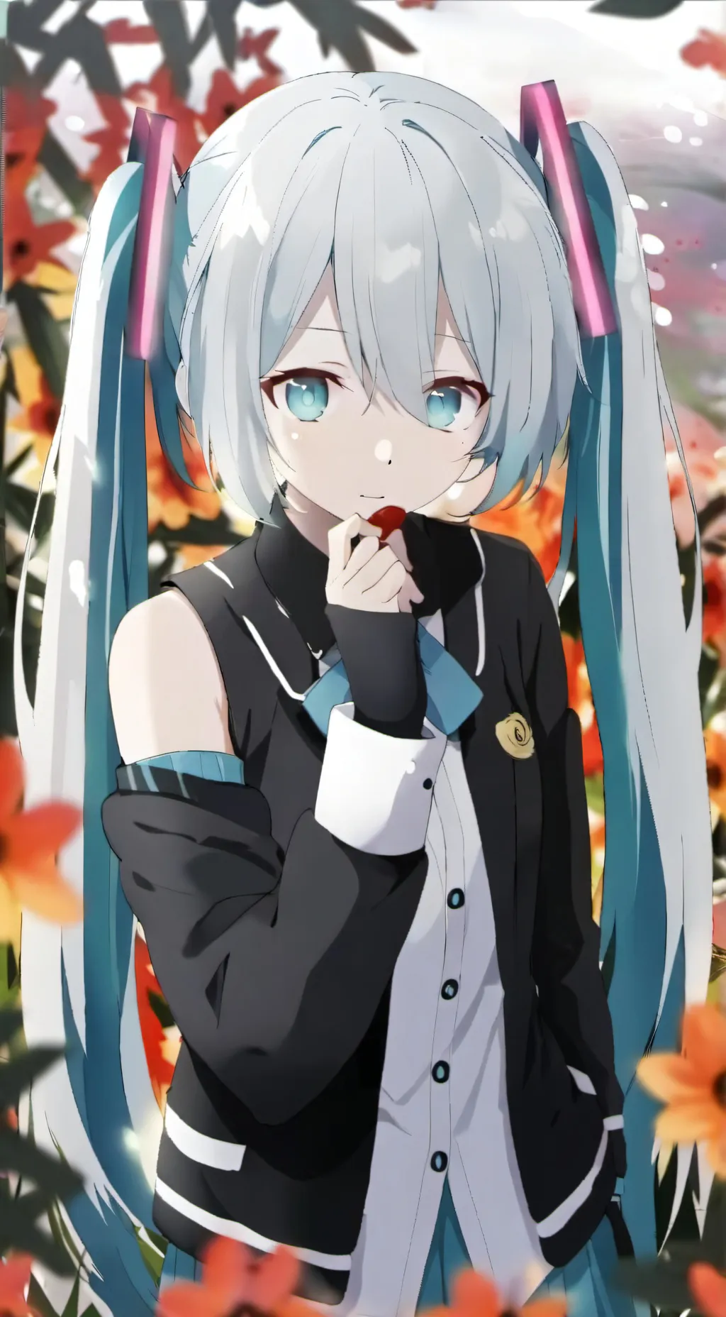 ai character: Miku￼￼￼ background