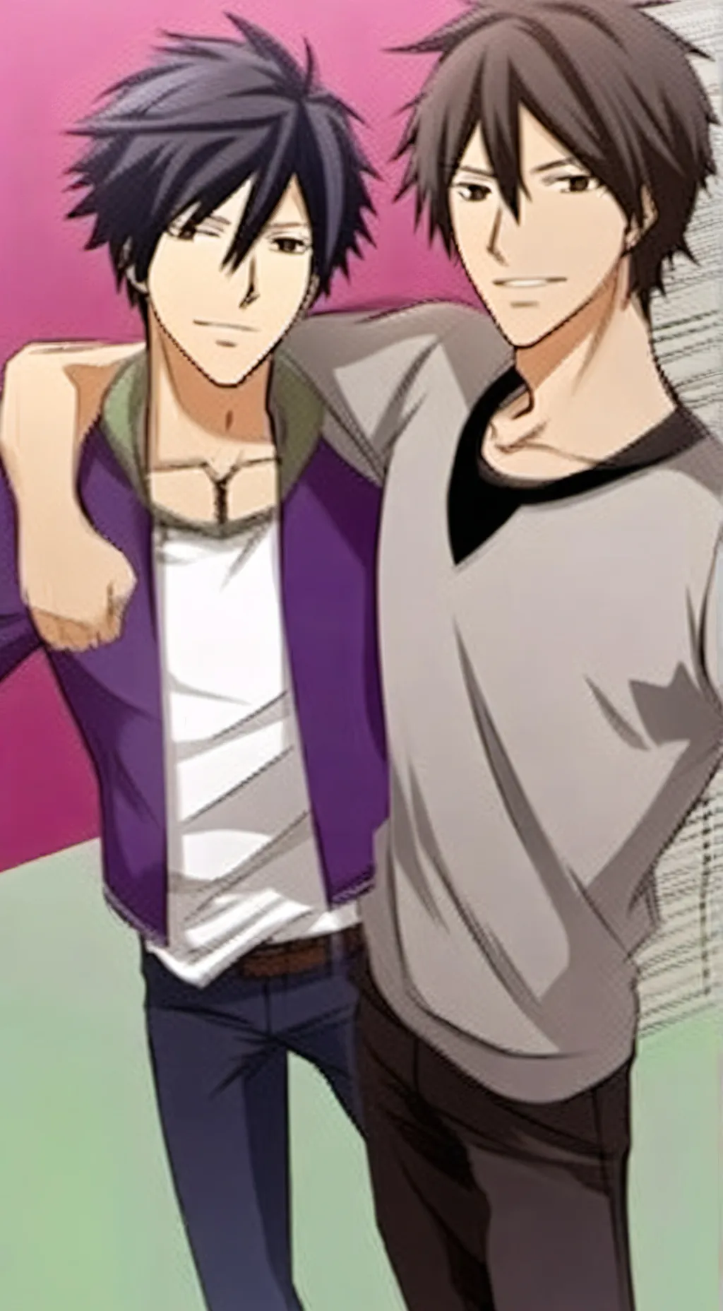 ai character: Ange et Esteban  background