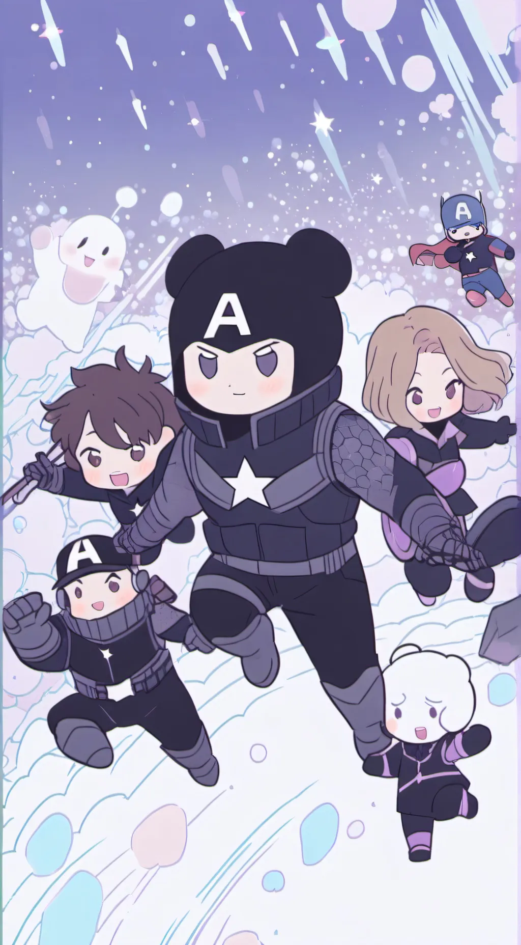 ai character: Avengers  background