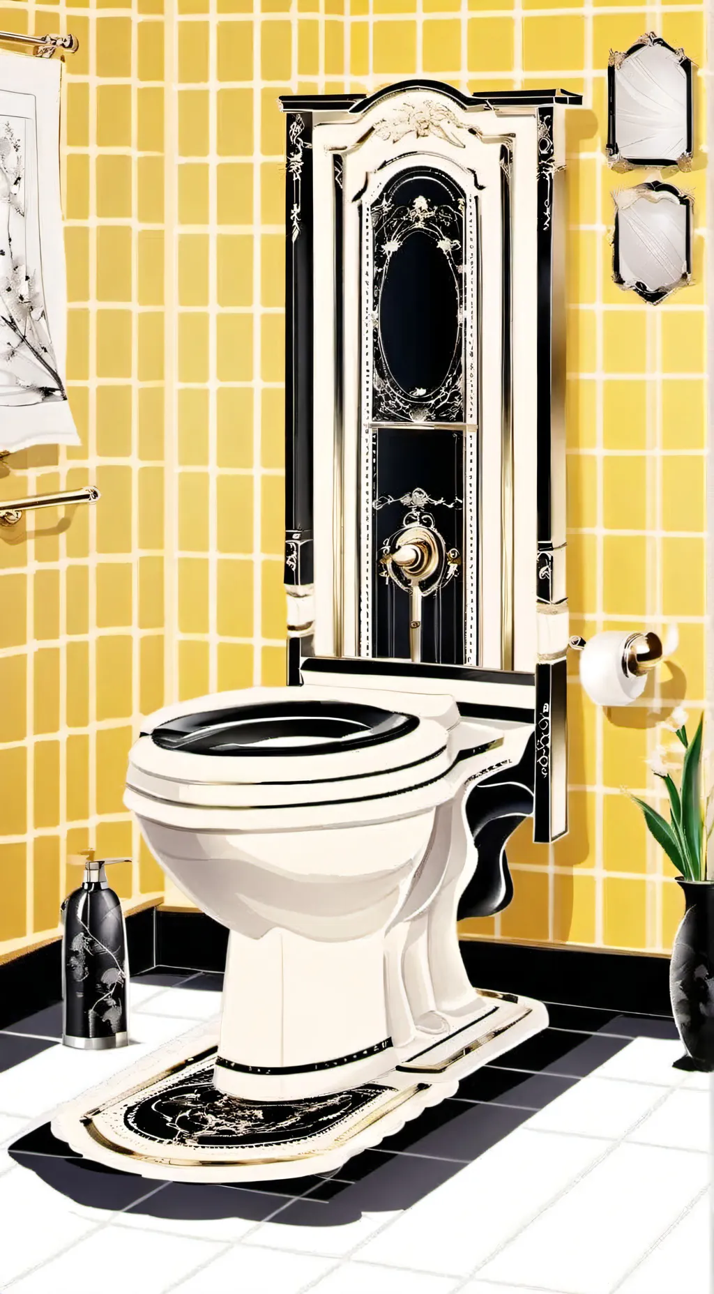 ai character: toilet background