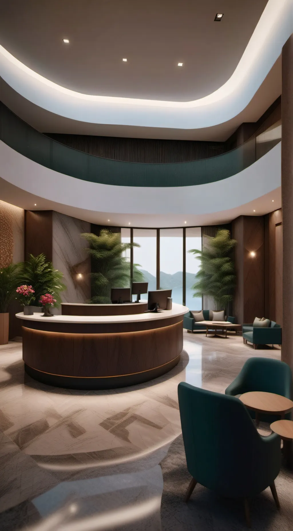 ai character: Emerald Resort background