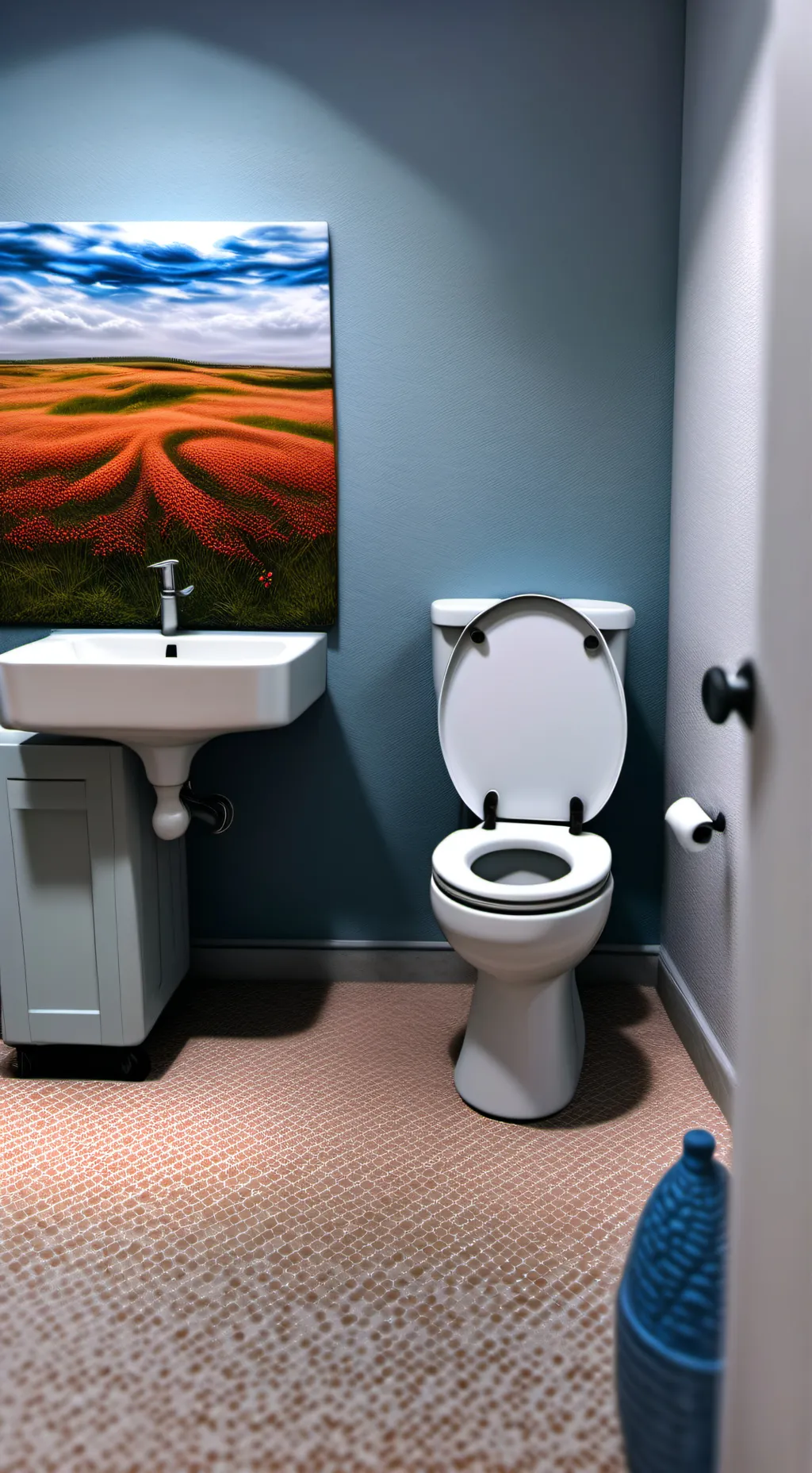 ai character: pee in IKEA background