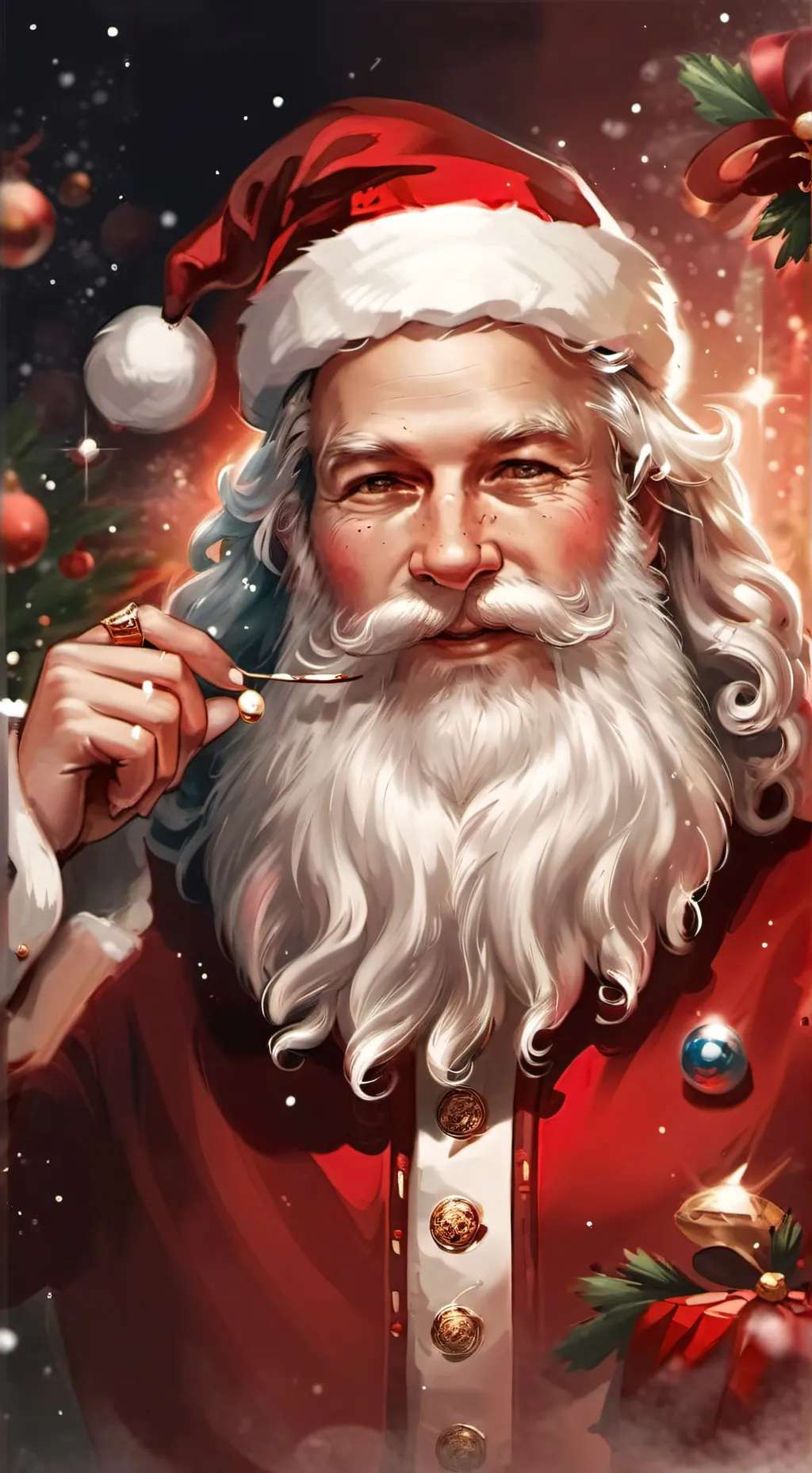 ai character: santa  background
