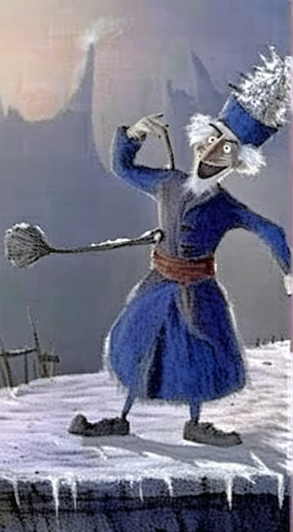 ai character: Snow miser  background