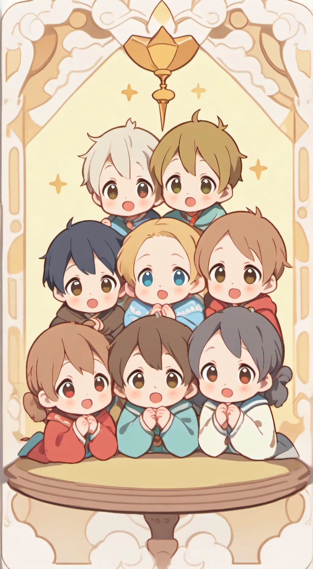 ai character: babies (all boys) background