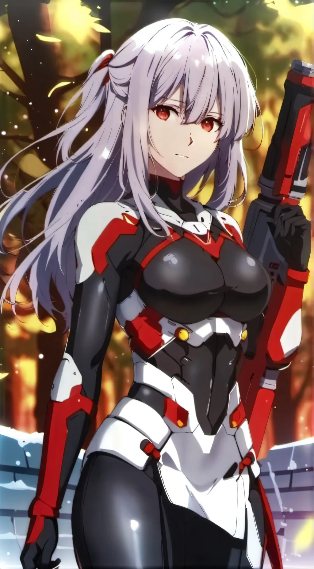 ai character: nexus red background