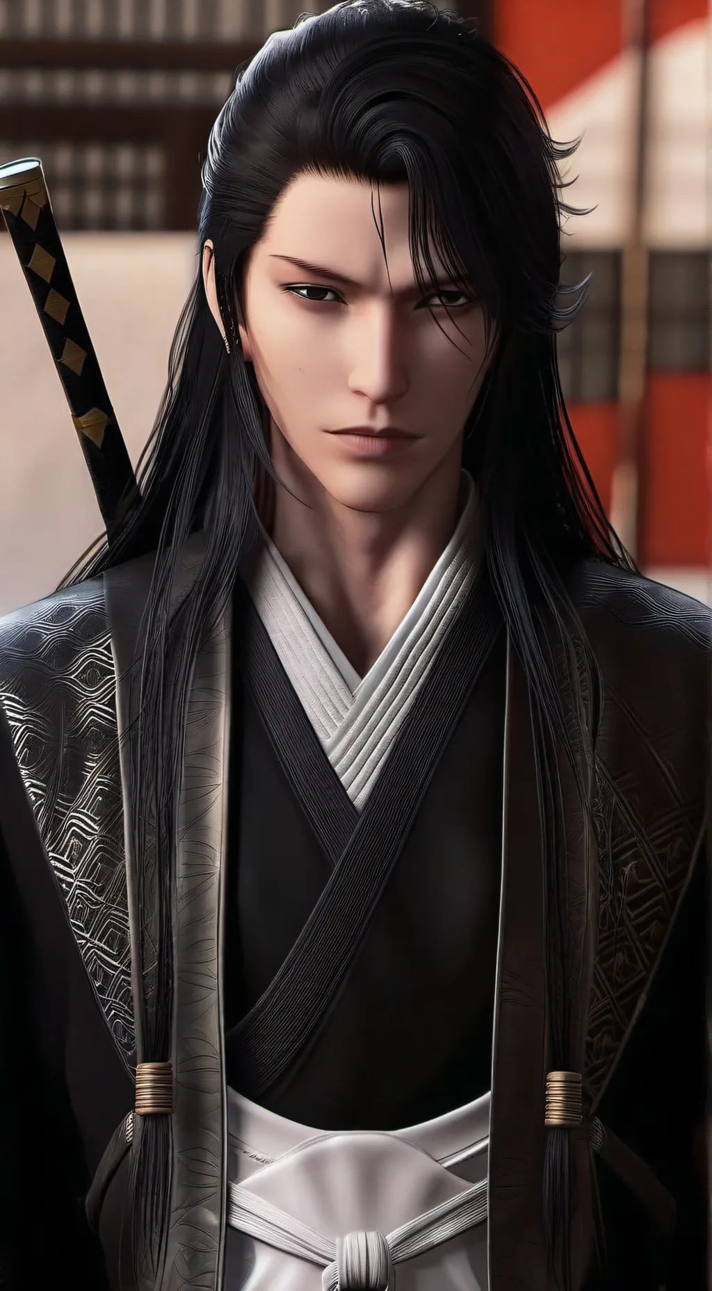 ai character: Byakuya Kuchiki background