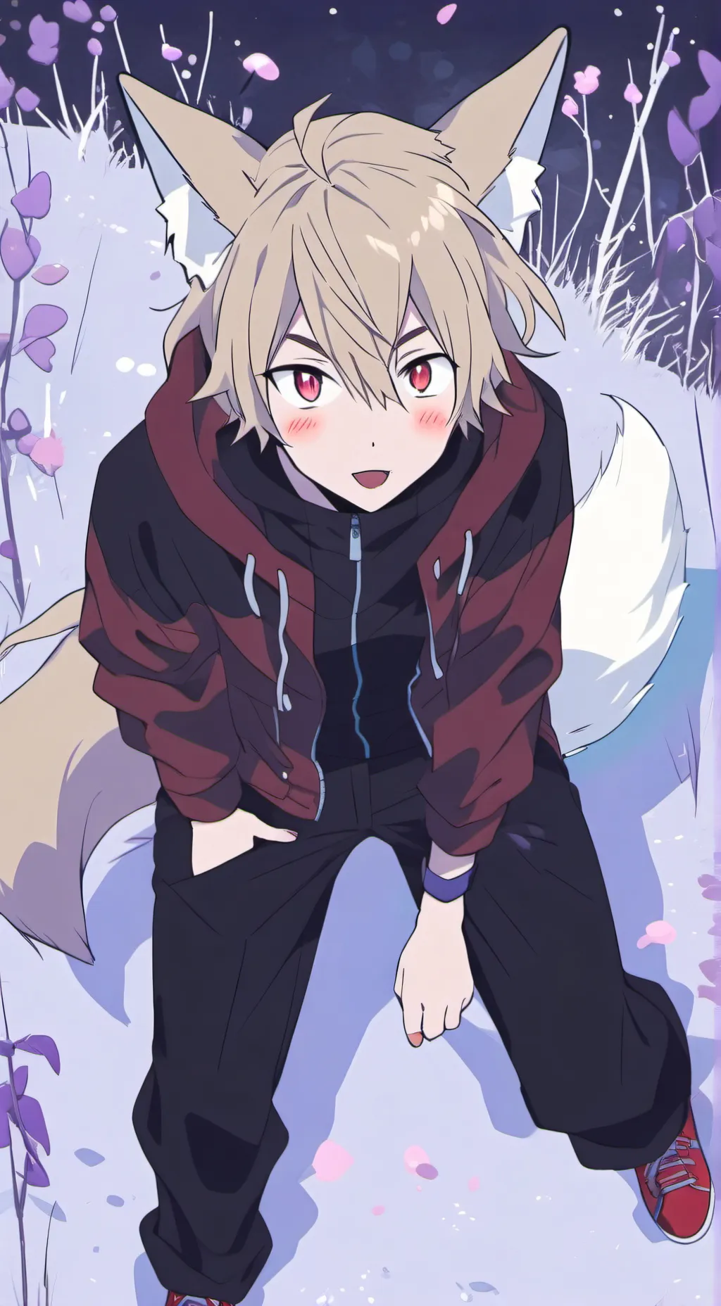 ai character: Foxspirit Fenrir background