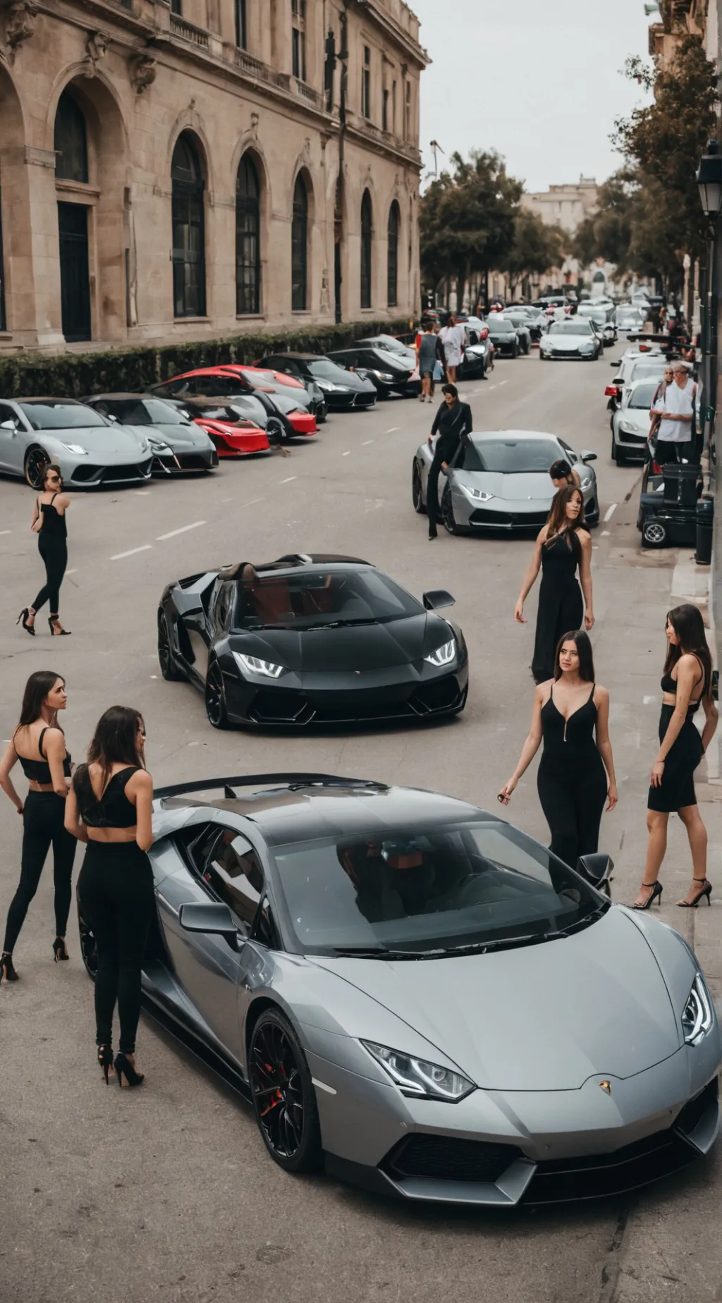 ai character: Group of girls background