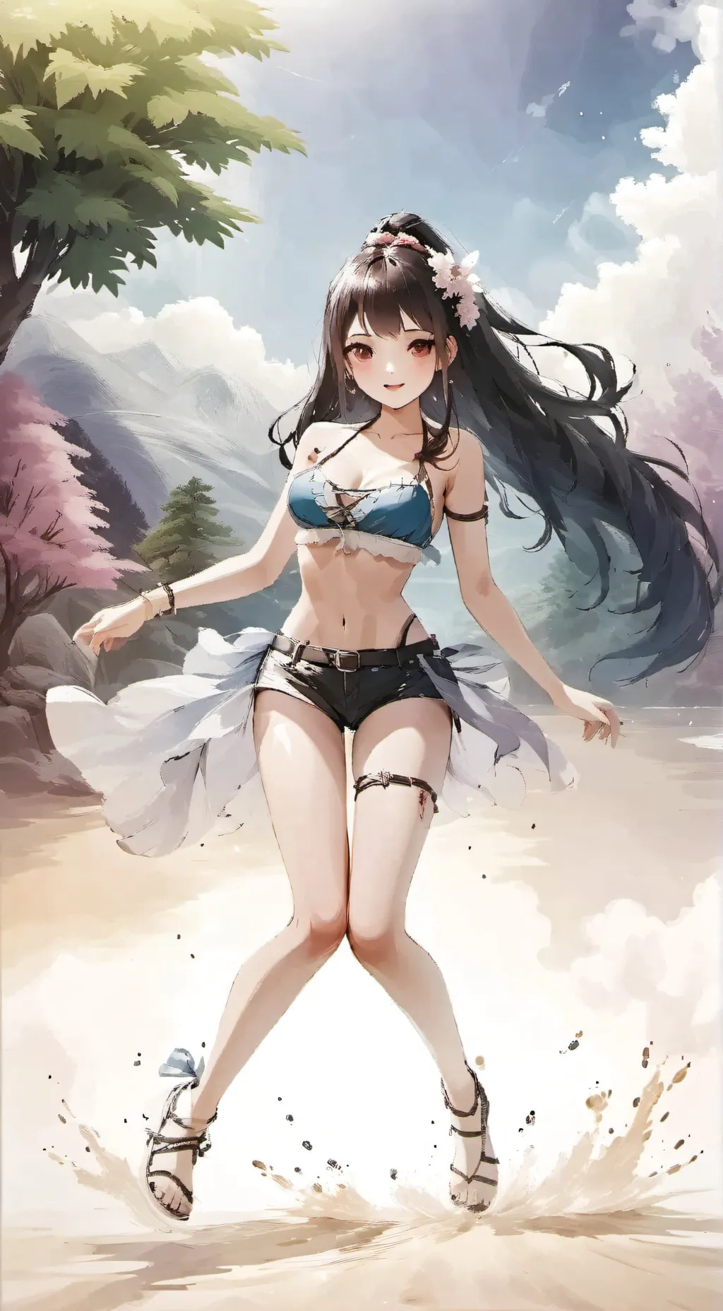 ai character: Island background