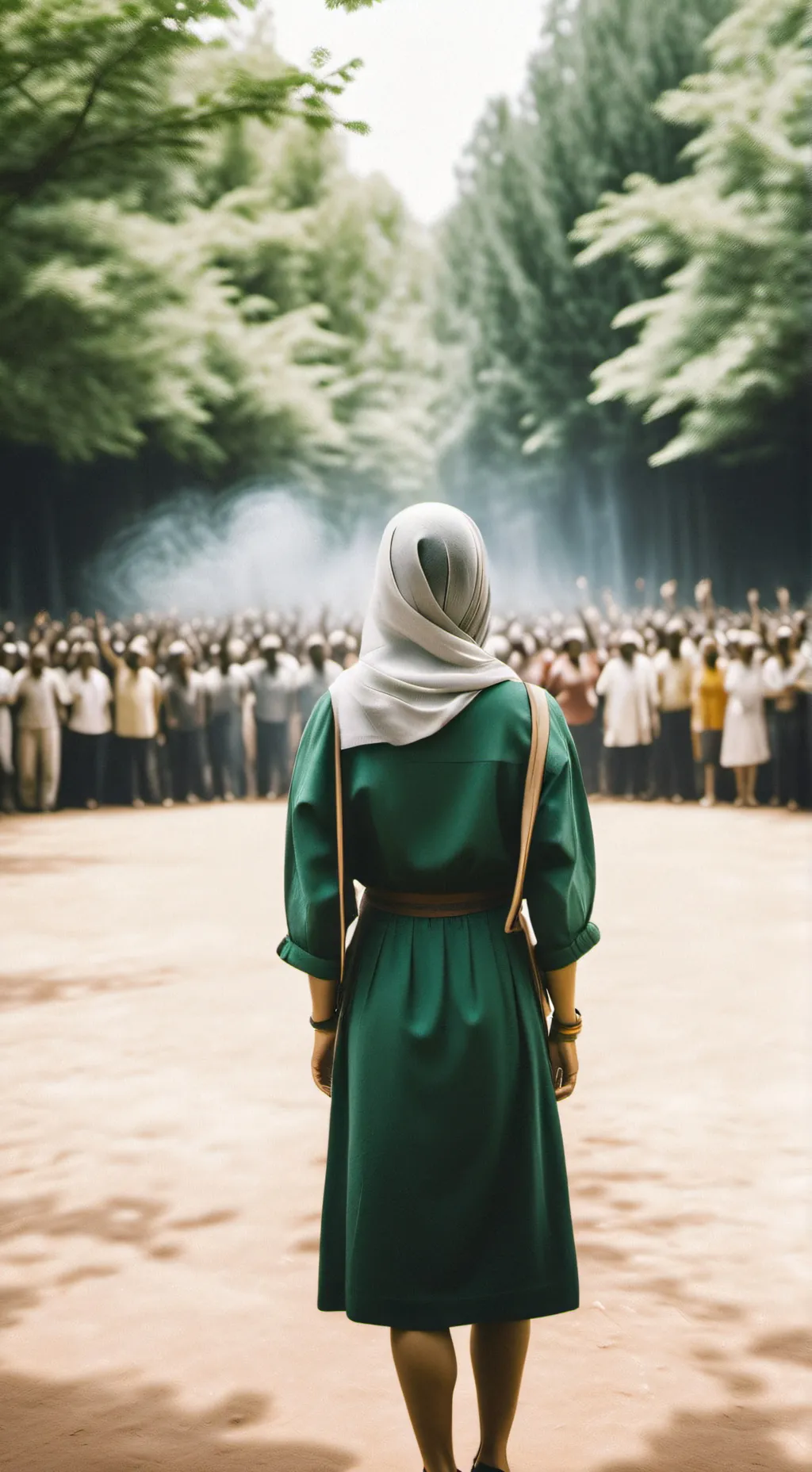 ai character: Booing crowd background