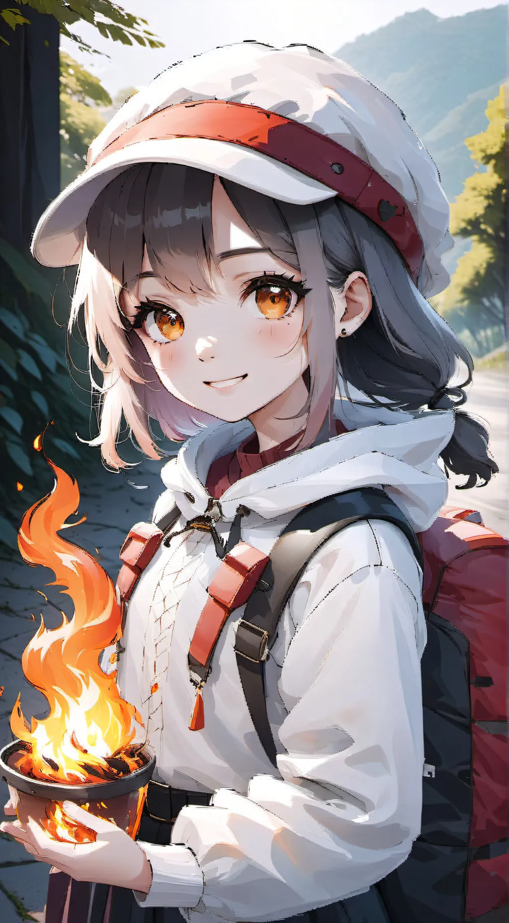 ai character: amber background