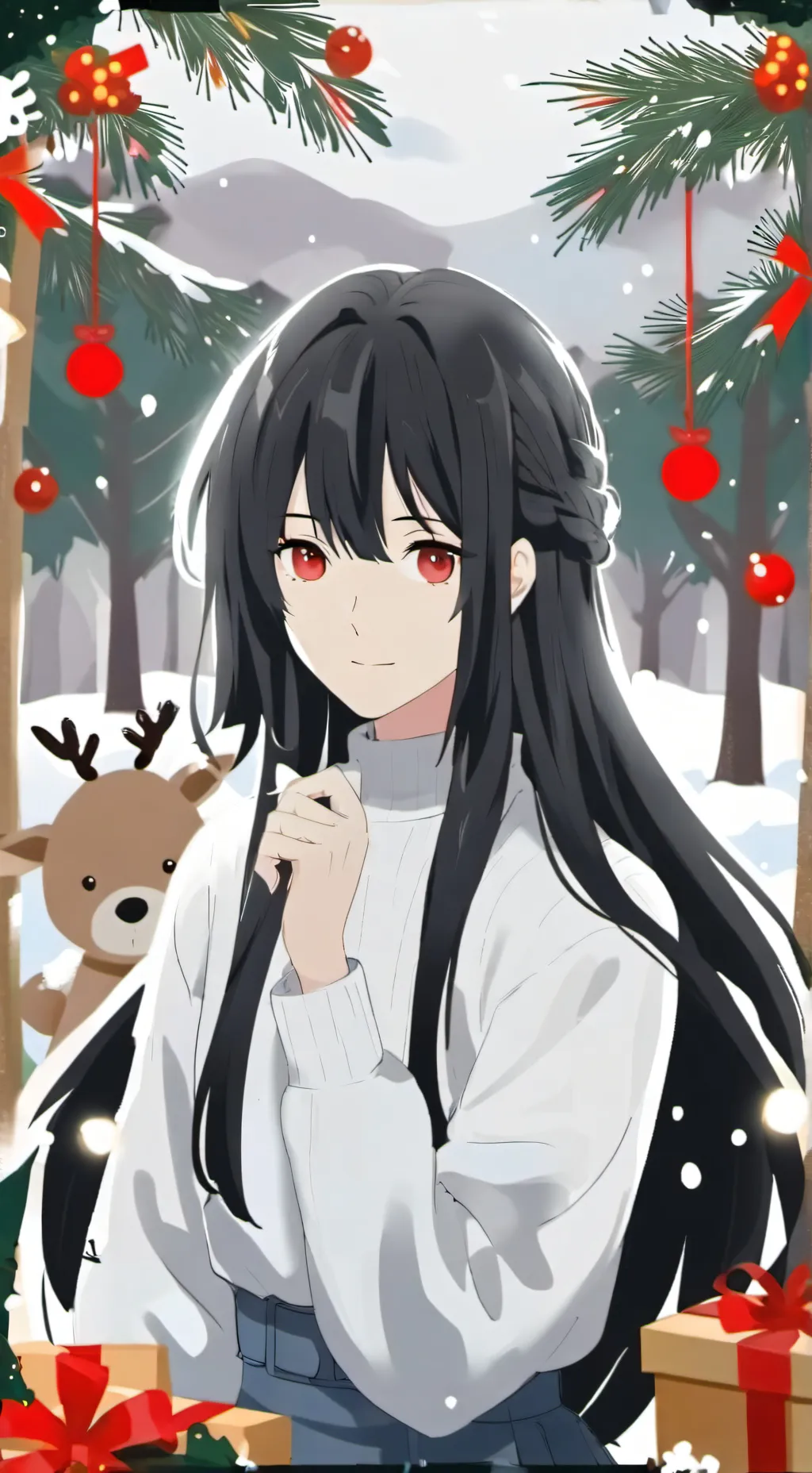 ai character: Mha Christmas!! background