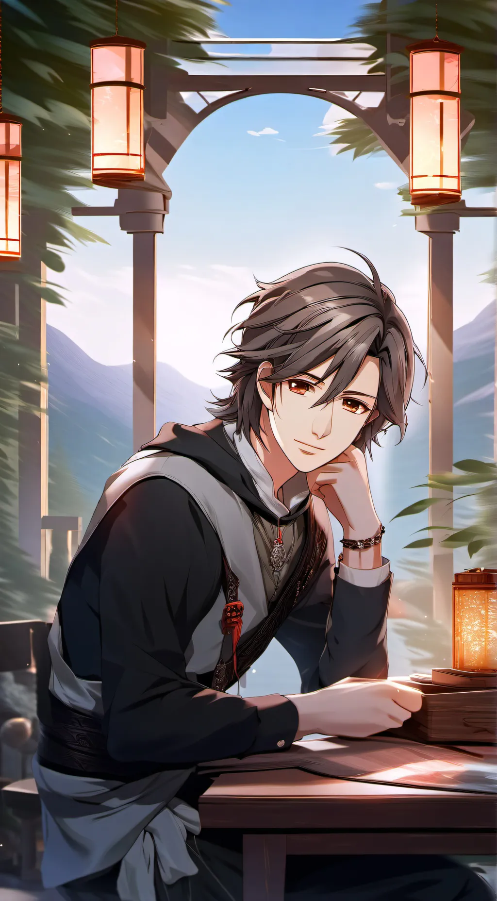 ai character: Roberto Button background