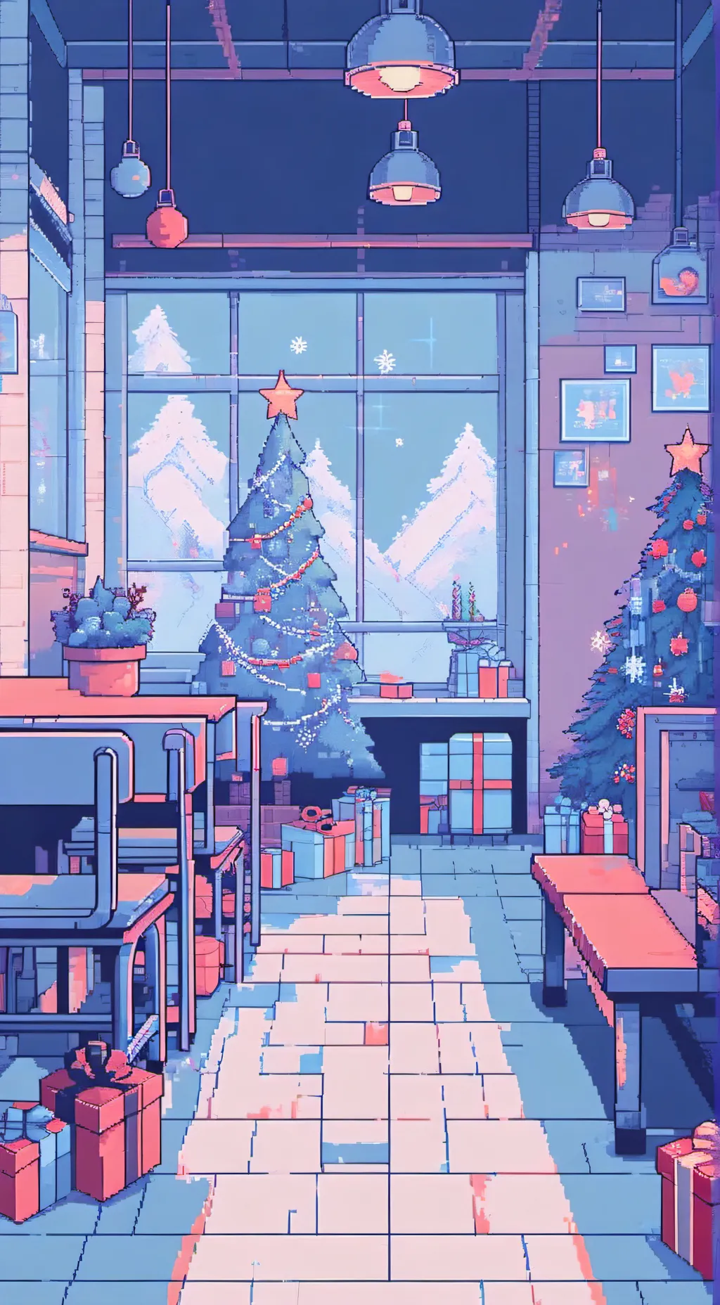 ai character: FPE but xmas background