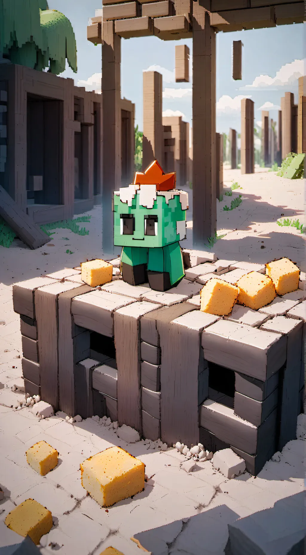 ai character: BabyNugget background