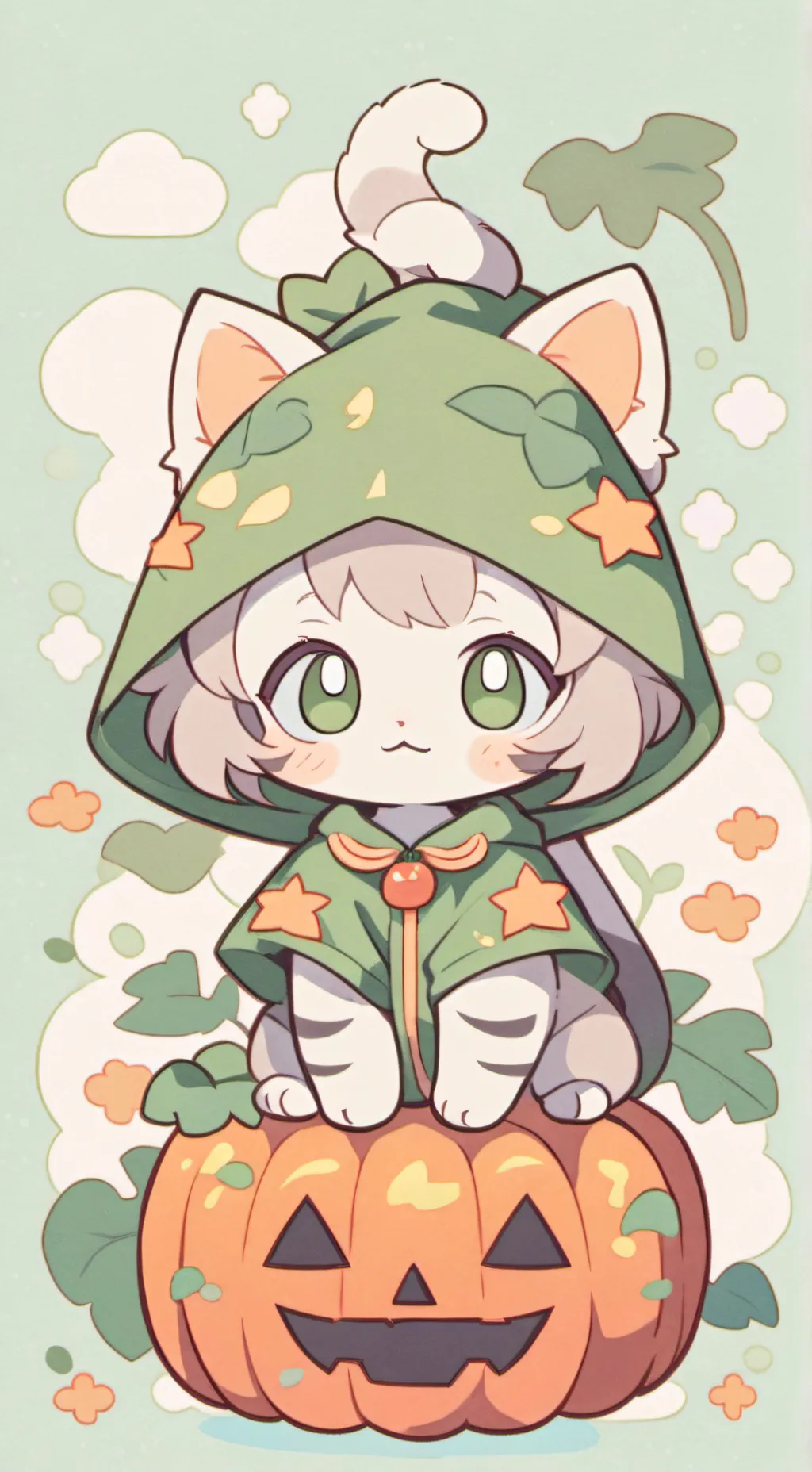 ai character: Luna the cat❤️ background