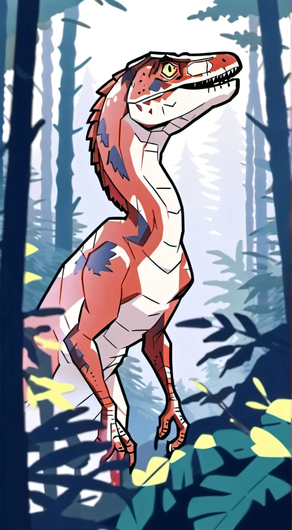 ai character: Modern Dinosaur background