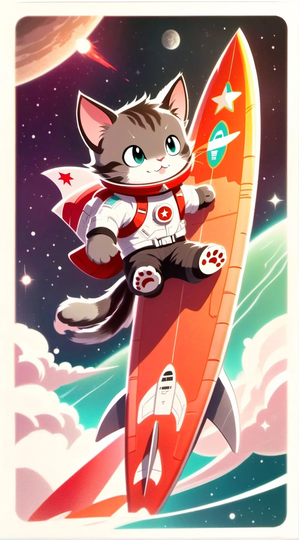 ai character: AstroCat background