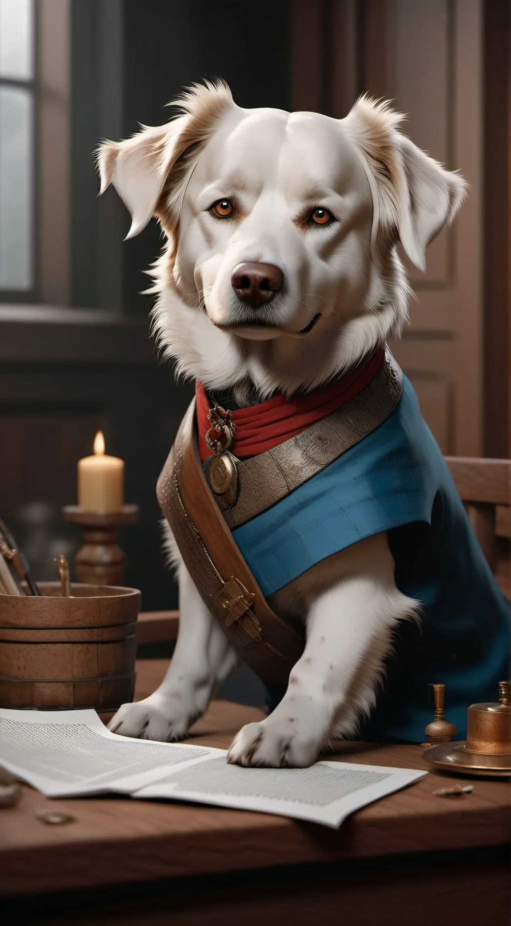 ai character: Poor dog :( background