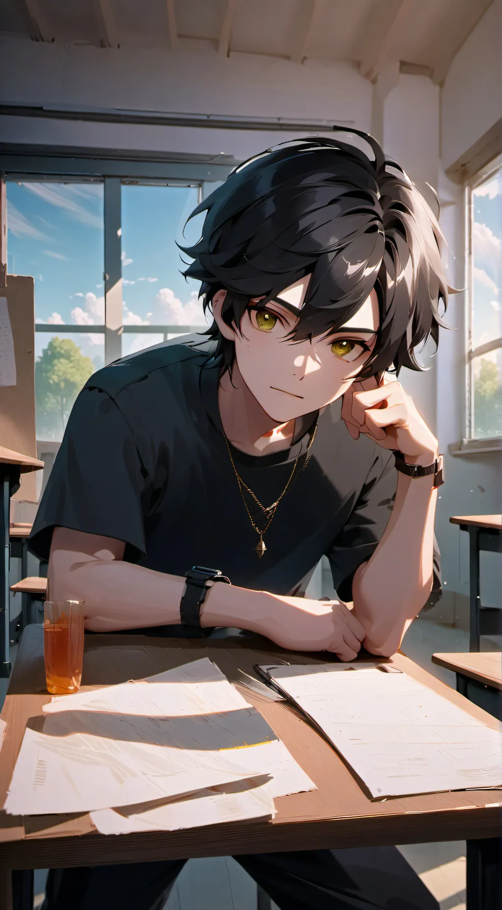 ai character: Nathaniel  background