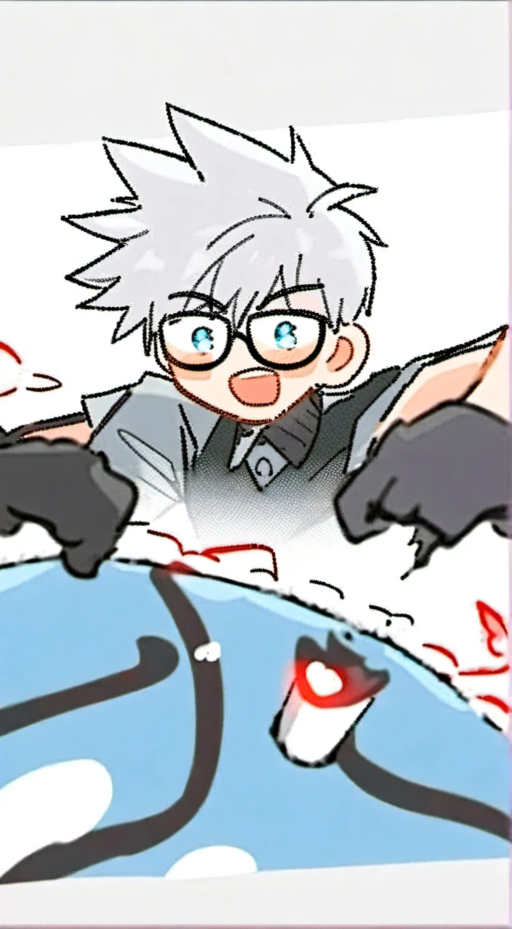 ai character: Gojo saves you background