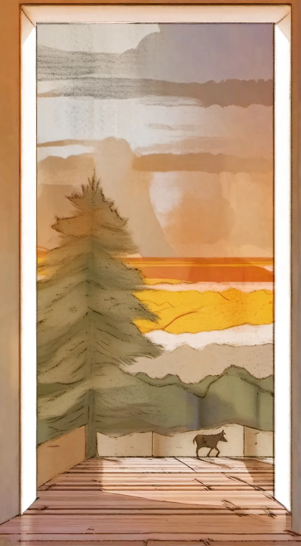 ai character: Bread.  background