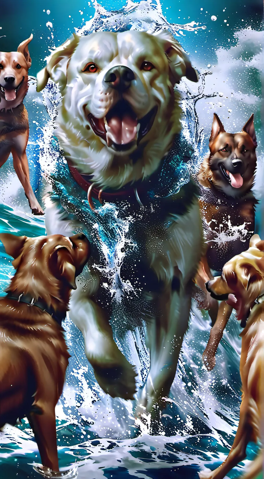 ai character: Hogwarts Water Dog background