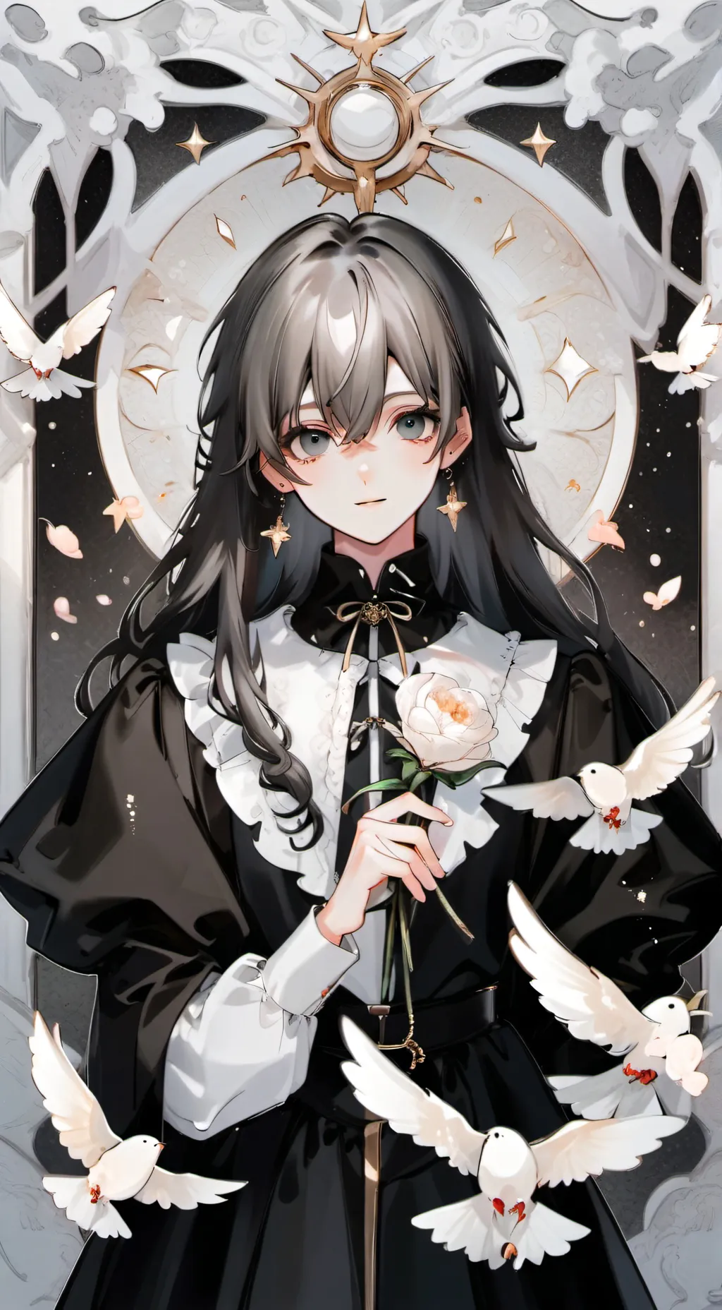 ai character: 🖤oscuridad y luz🤍 background