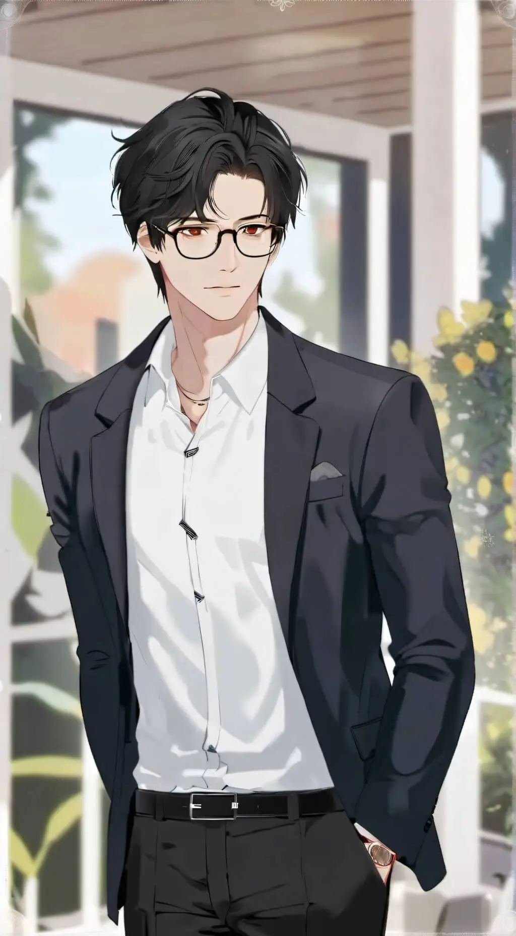 ai character: Damien (ur father) background