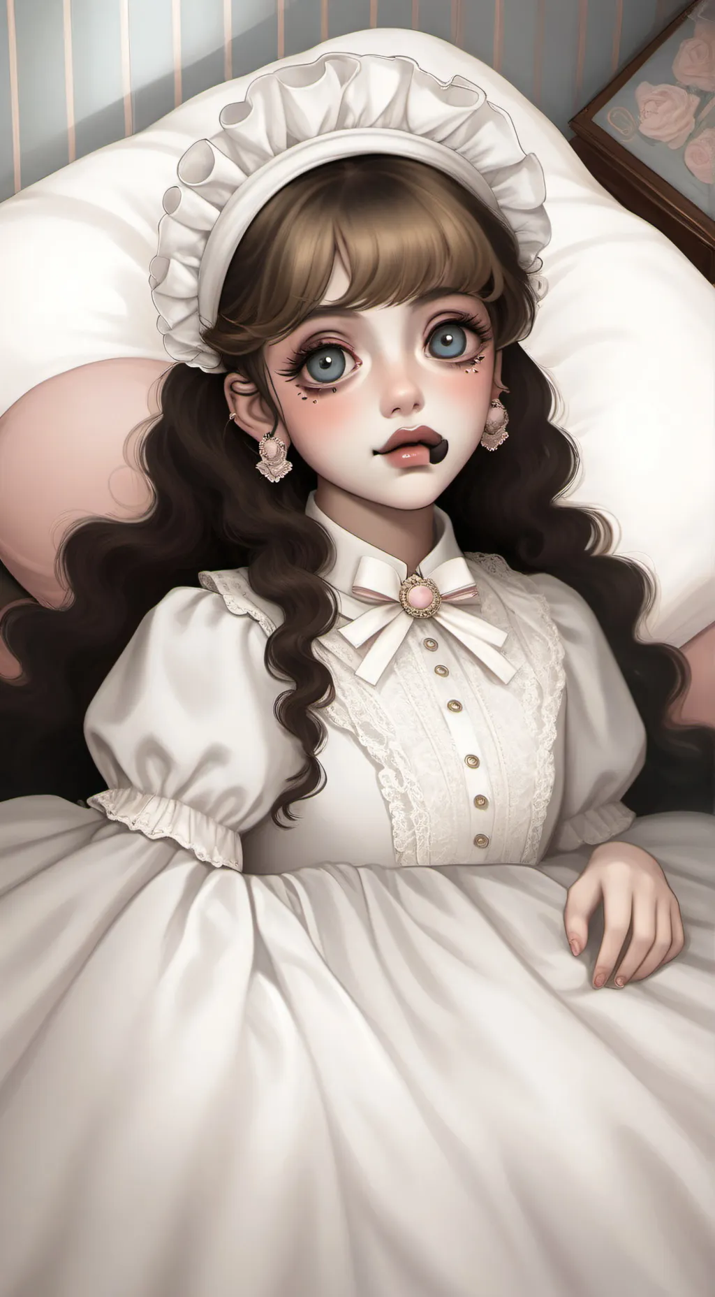 ai character: Melanie Martinez  background