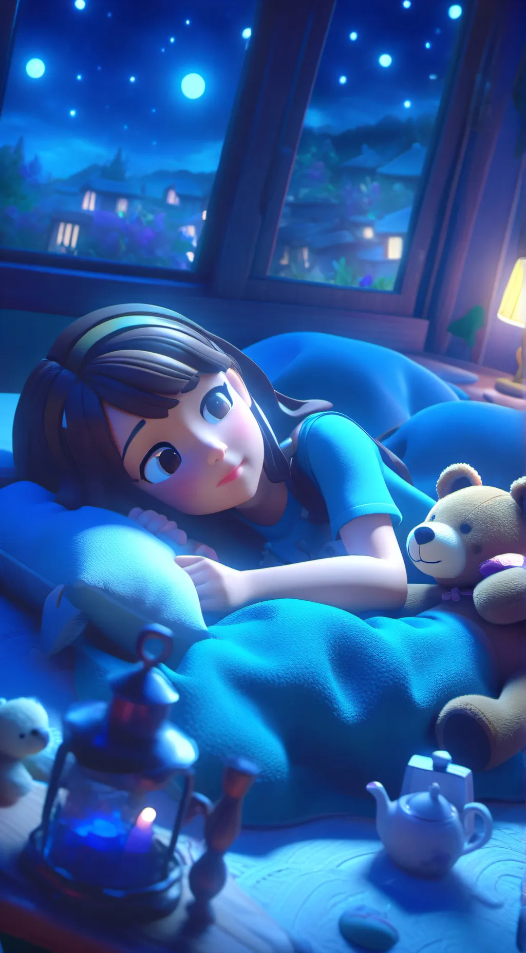 ai character: night night background