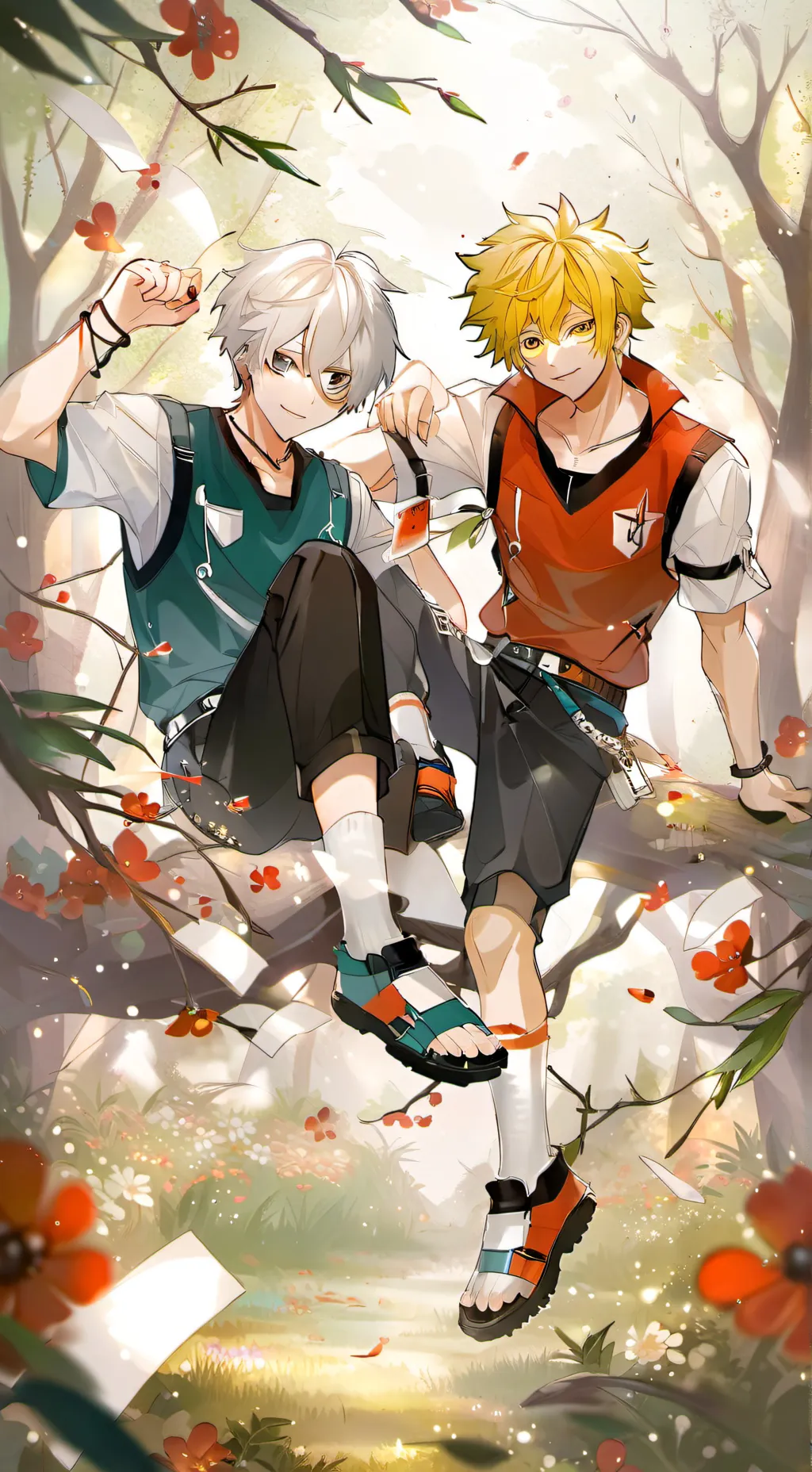 ai character: MHA road trip background