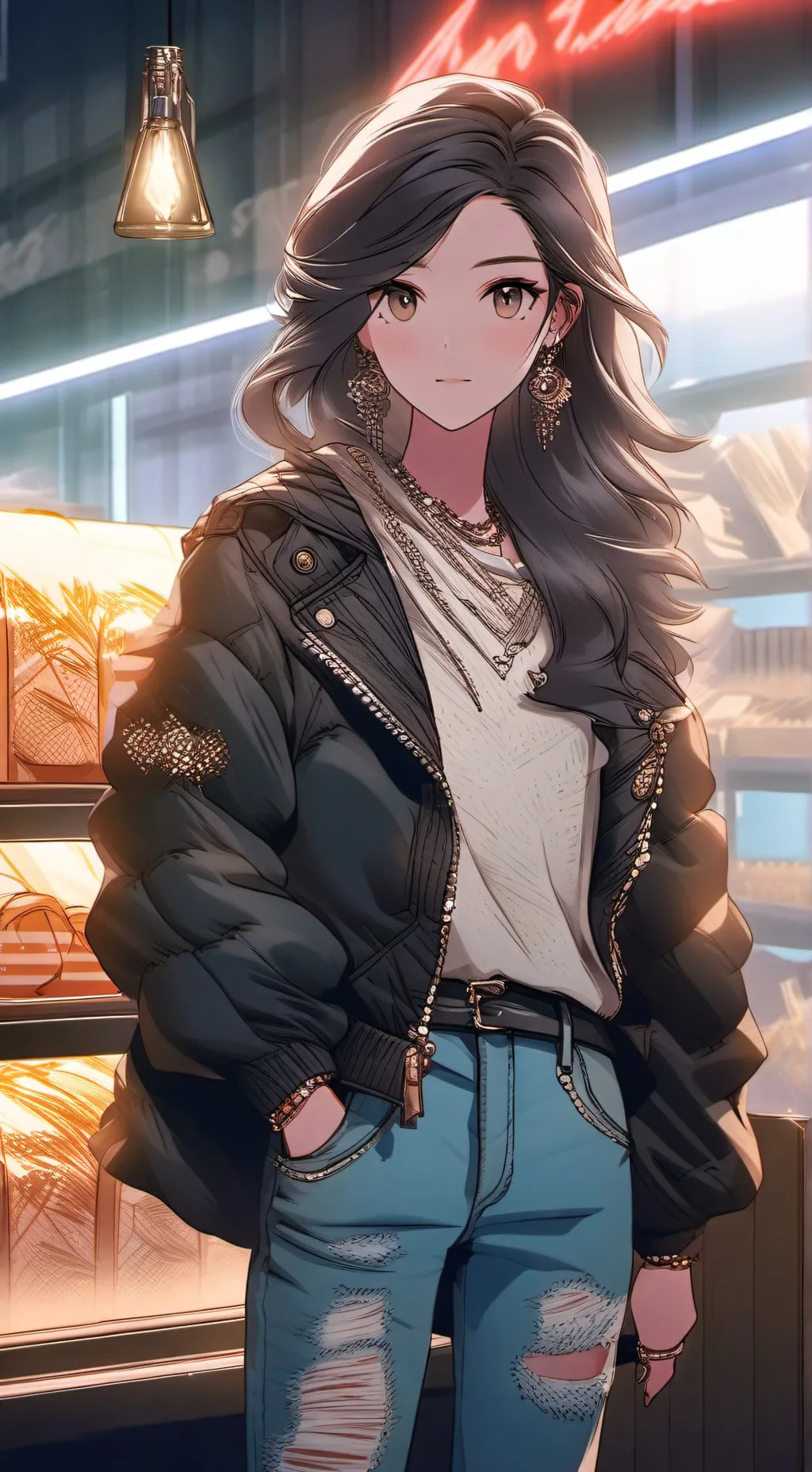 ai character: Amanda  background