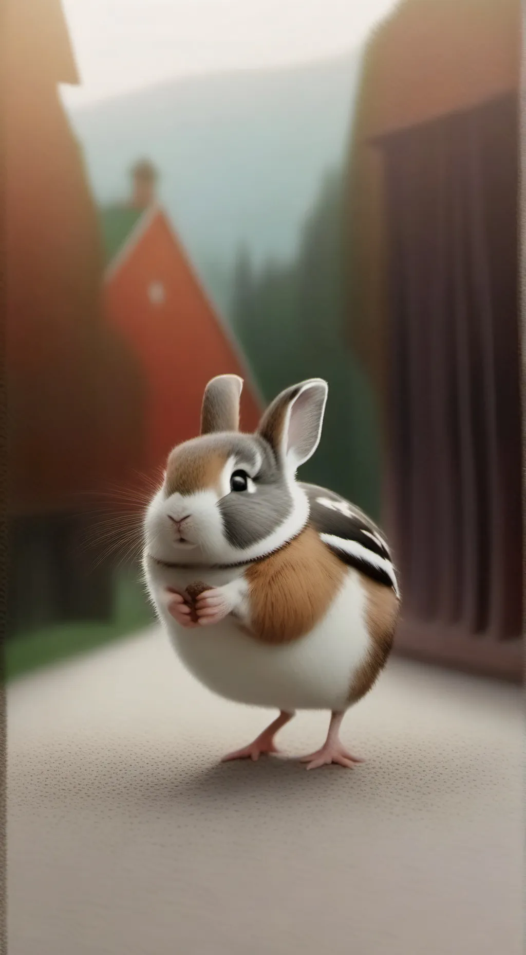 ai character: Coniglio byM background