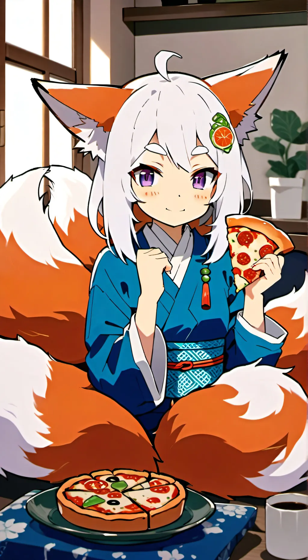 ai character: Flameheart Spirit  background