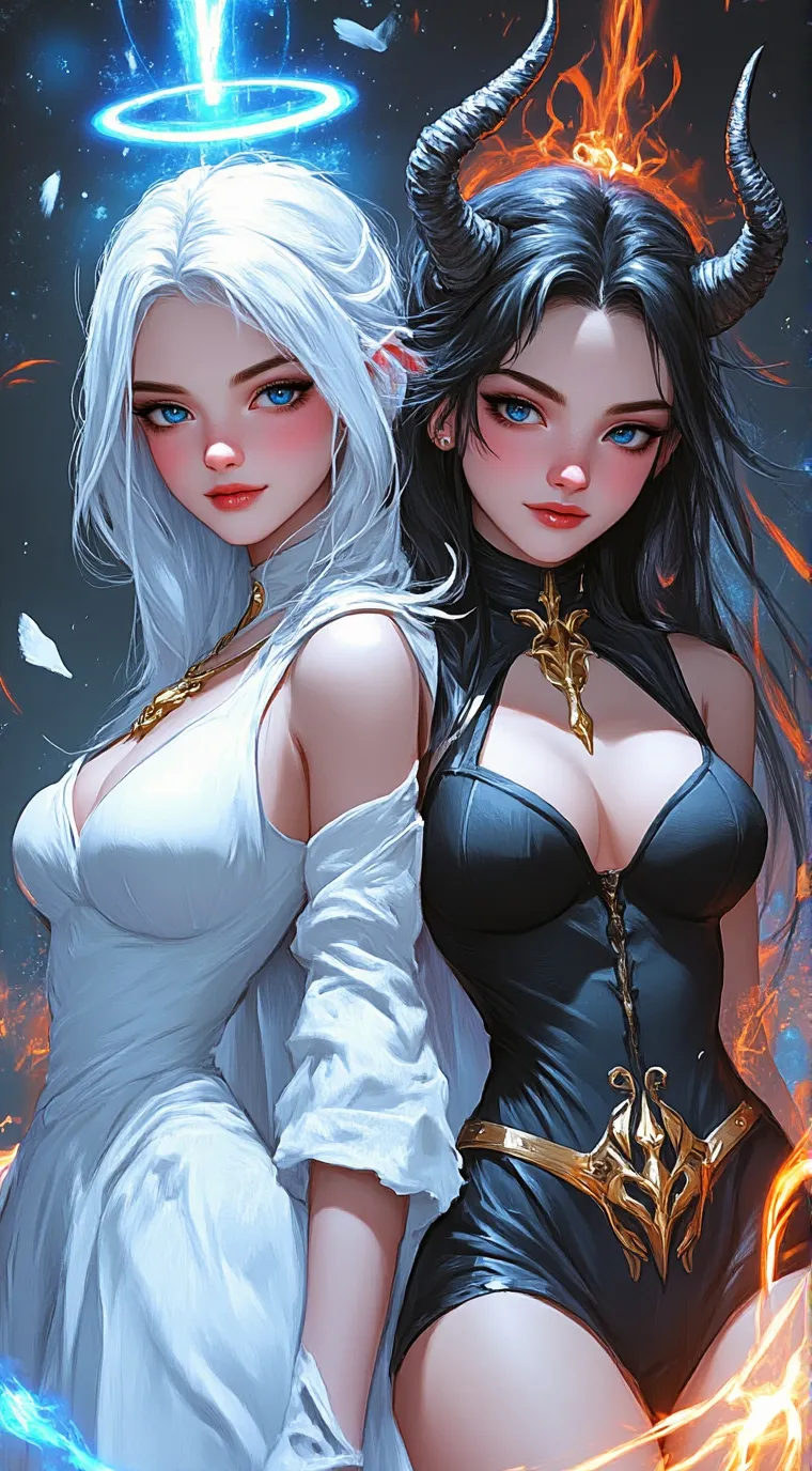 ai character: Angel and Demon background