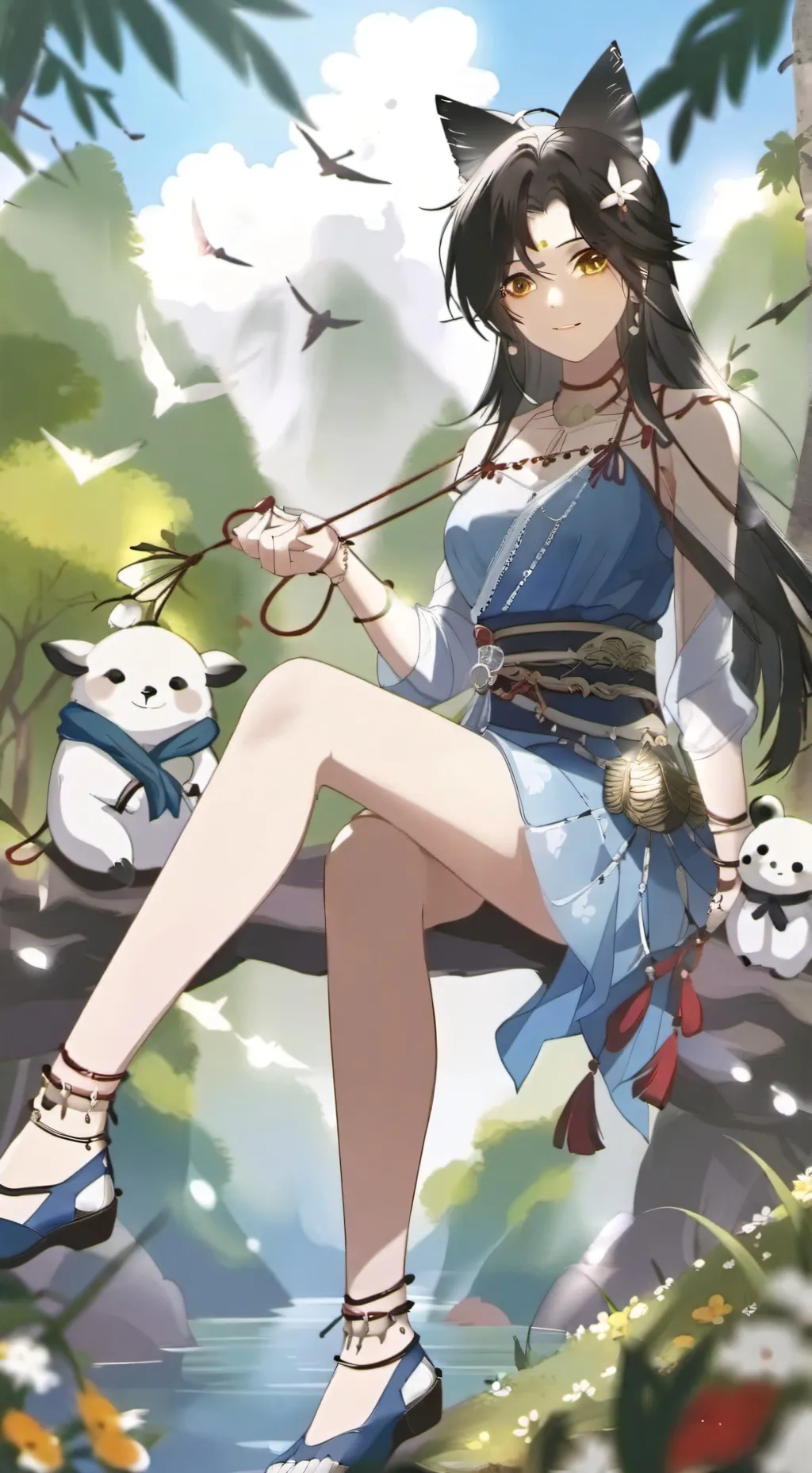 ai character: 🔱Mariana🔱 background