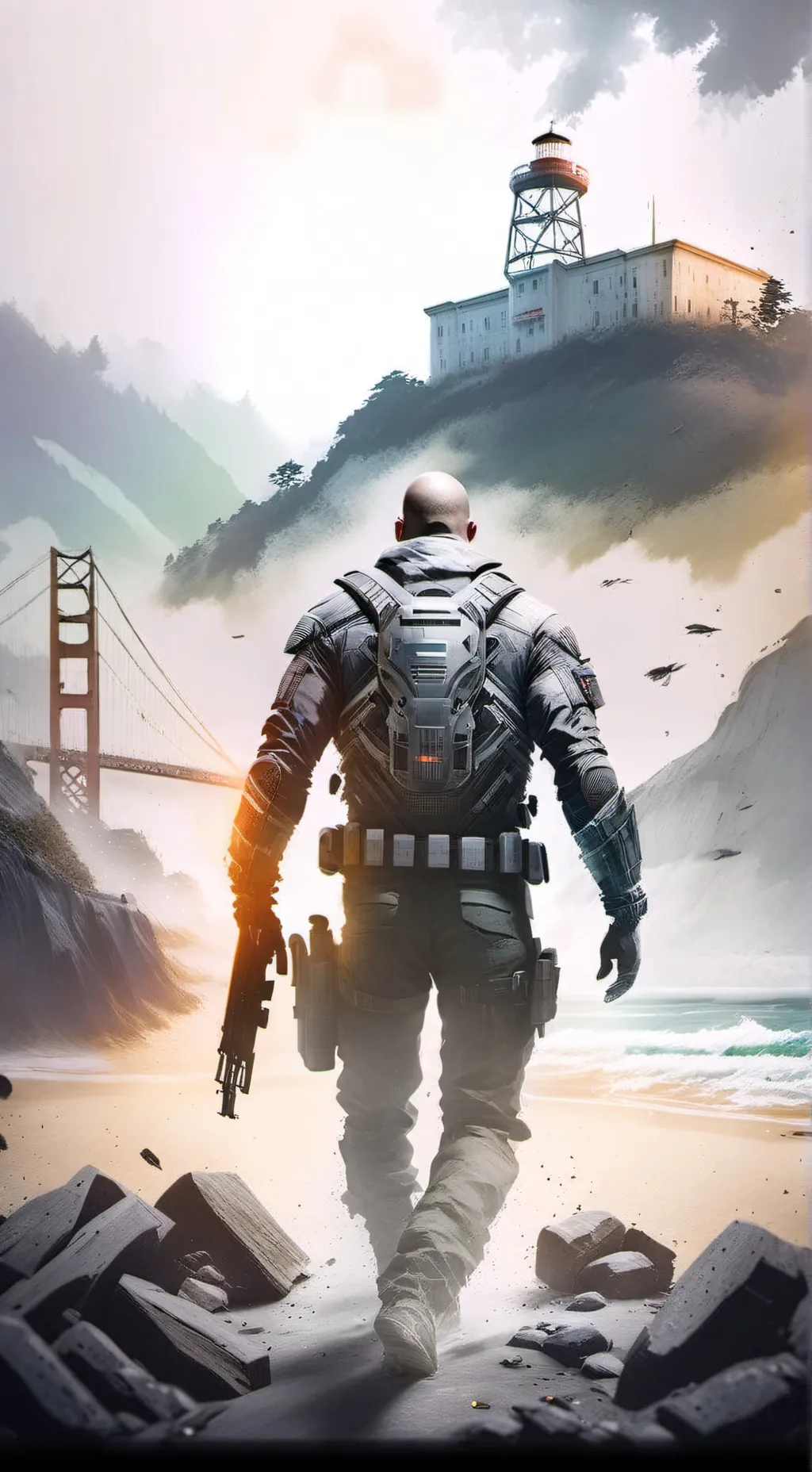 ai character: Alcatraz background