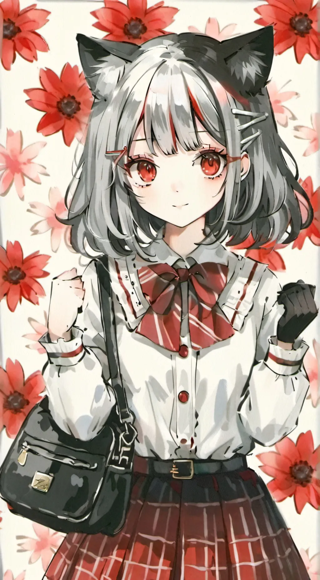 ai character: NEKO UWU GIRL background