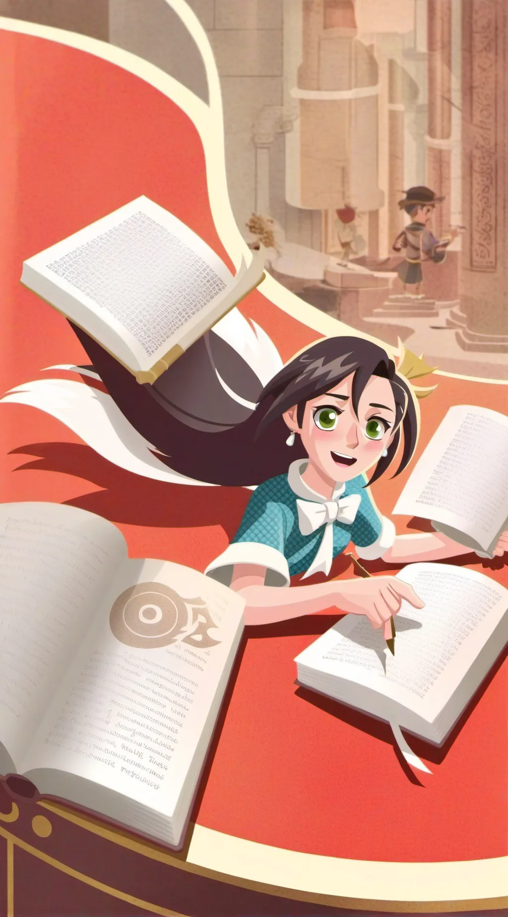 ai character: Book Your story  background