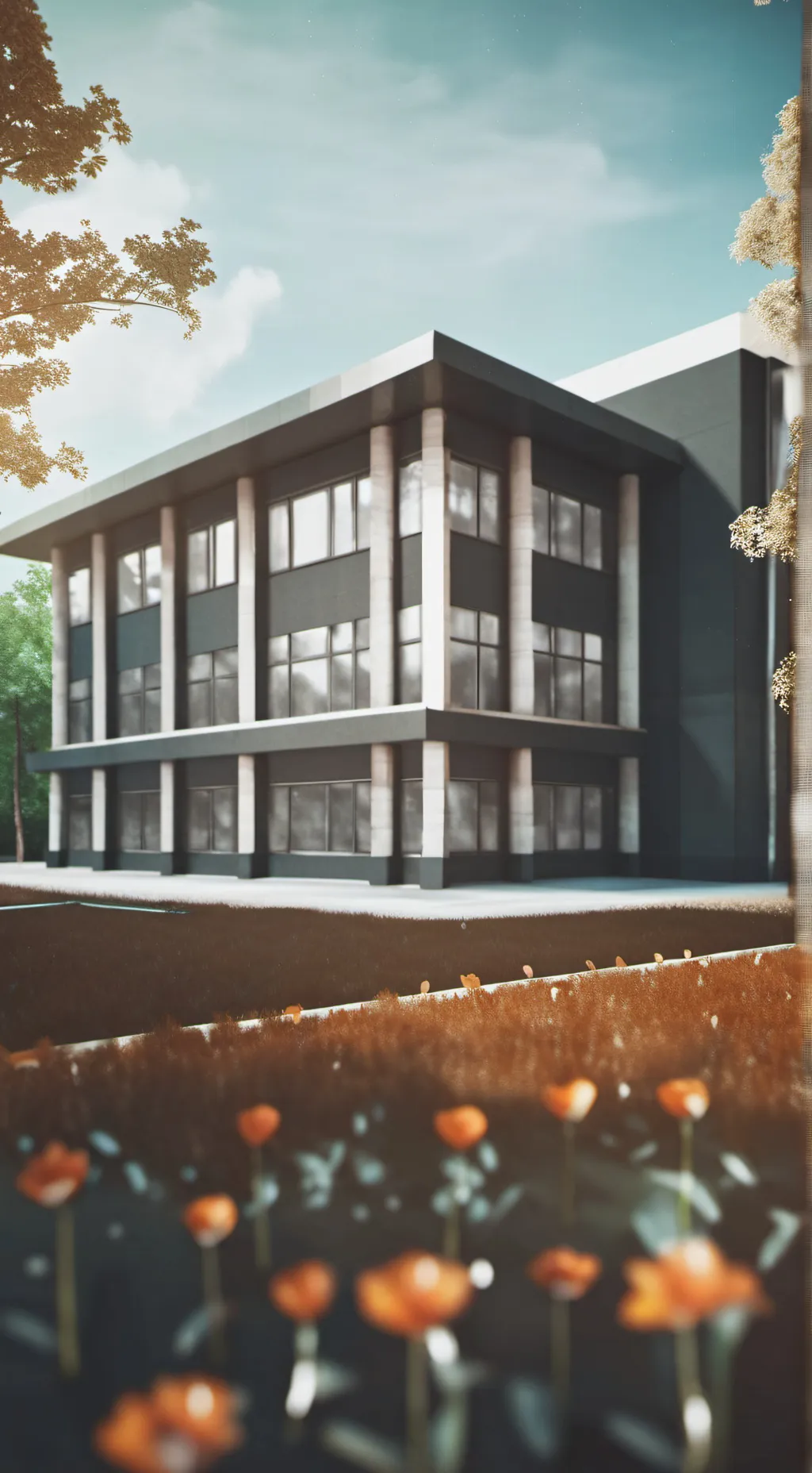 ai character: hyrbid school background