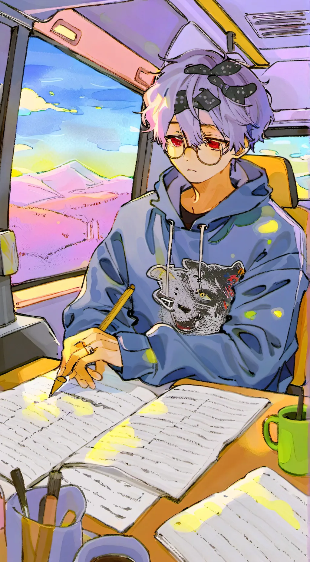 ai character: Ghost background