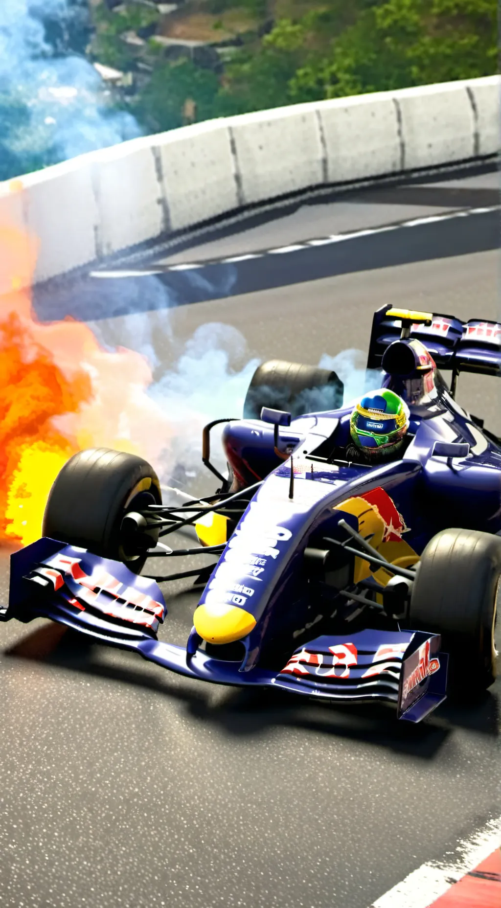 ai character: F1 crash background