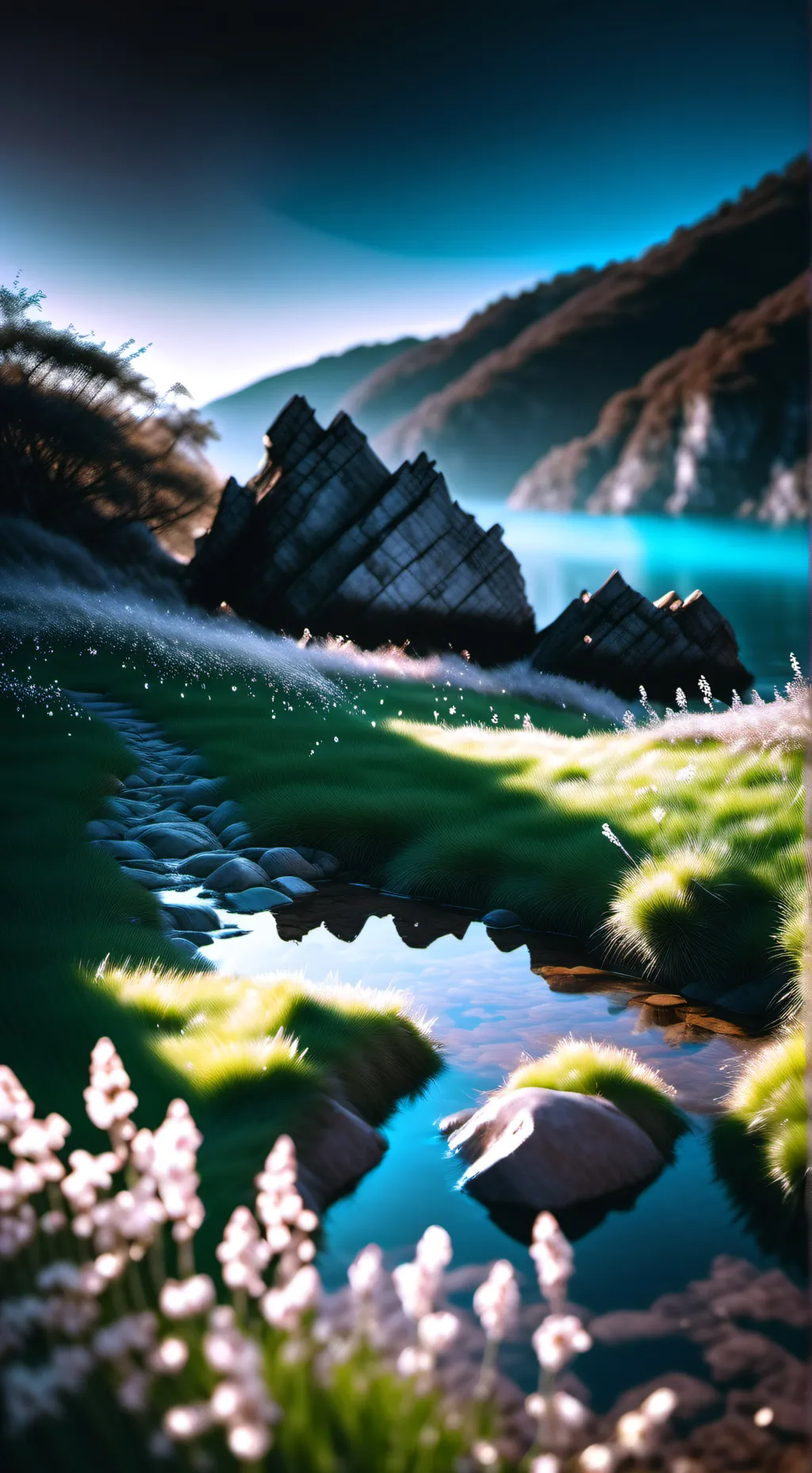 ai character: go touch grass background