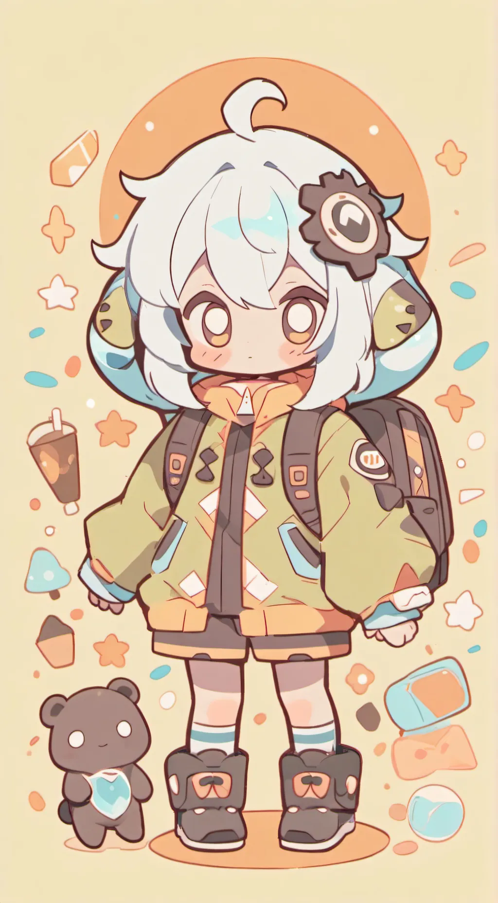 ai character: chibi background