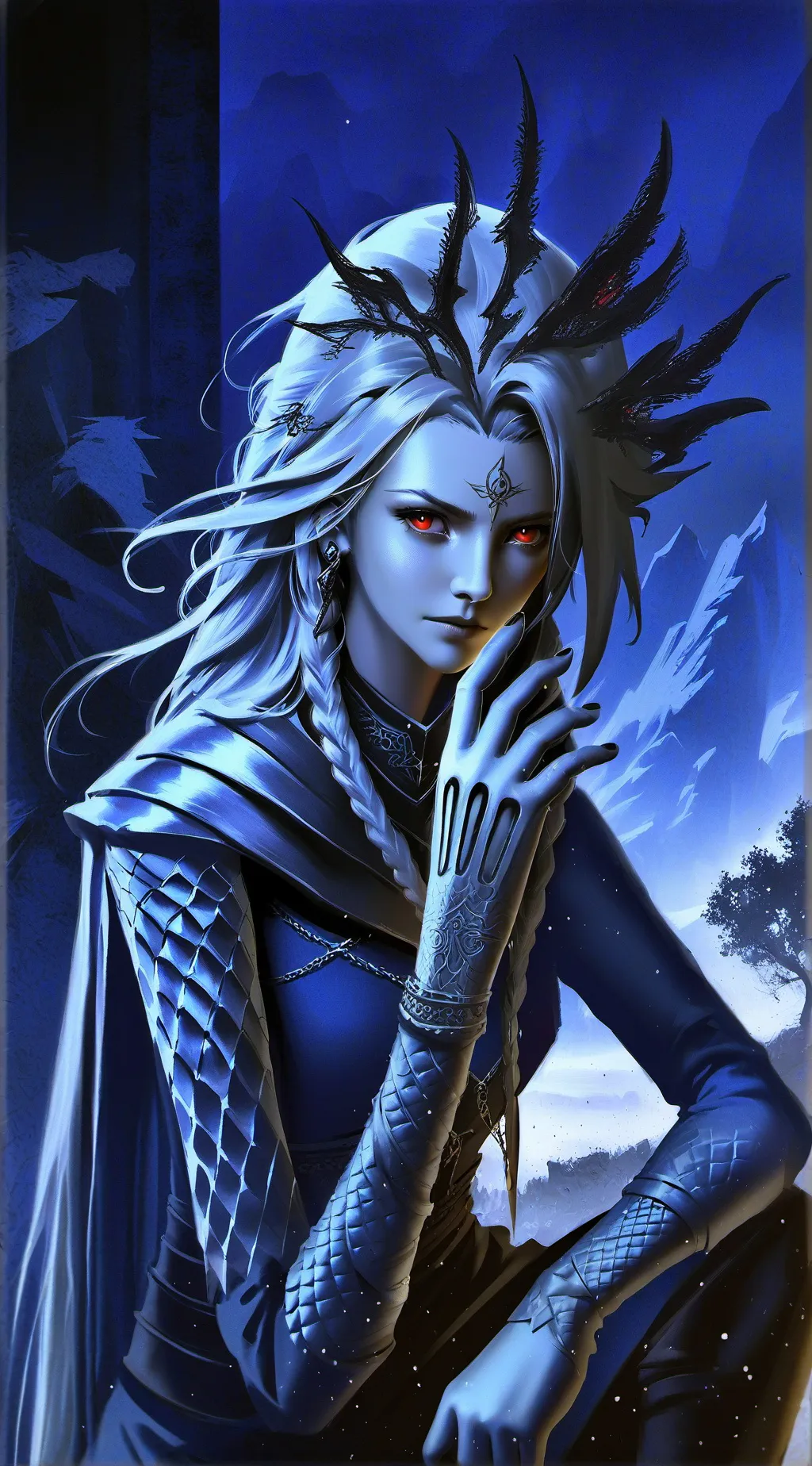 ai character: Demon queen background